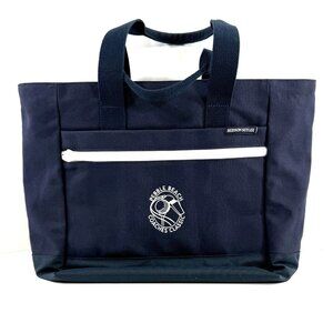 Hudson Sutler Tote Navy Blue Canvas Pebble Beach Coaches Classic Made In USA